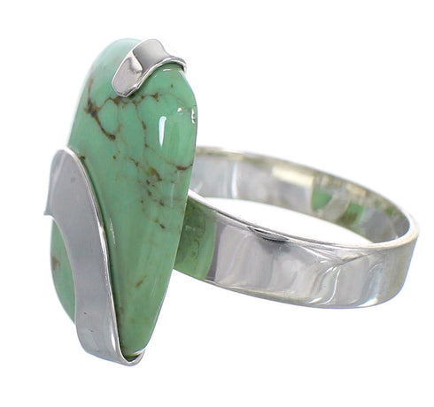 Authentic Sterling Silver Southwest Turquoise Jewelry Ring Size 7-1/4 RX88612
